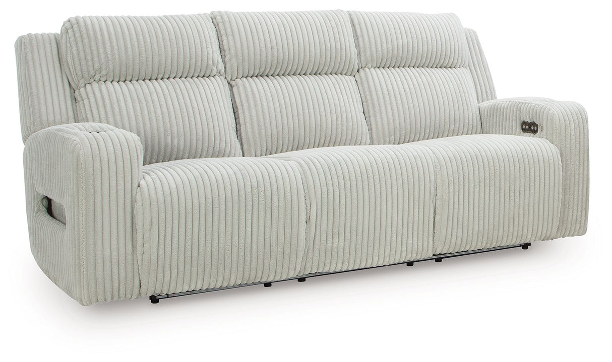 Forest Lake - Power Reclining Sofa With Adj Headrest Gray by Signature Design by Ashley® | Bel Furniture
