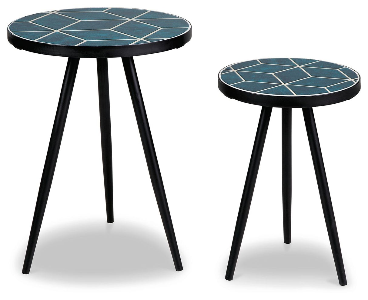 Clairbelle - Teal - Accent Table (Set of 2) by Signature Design by Ashley® | Bel Furniture