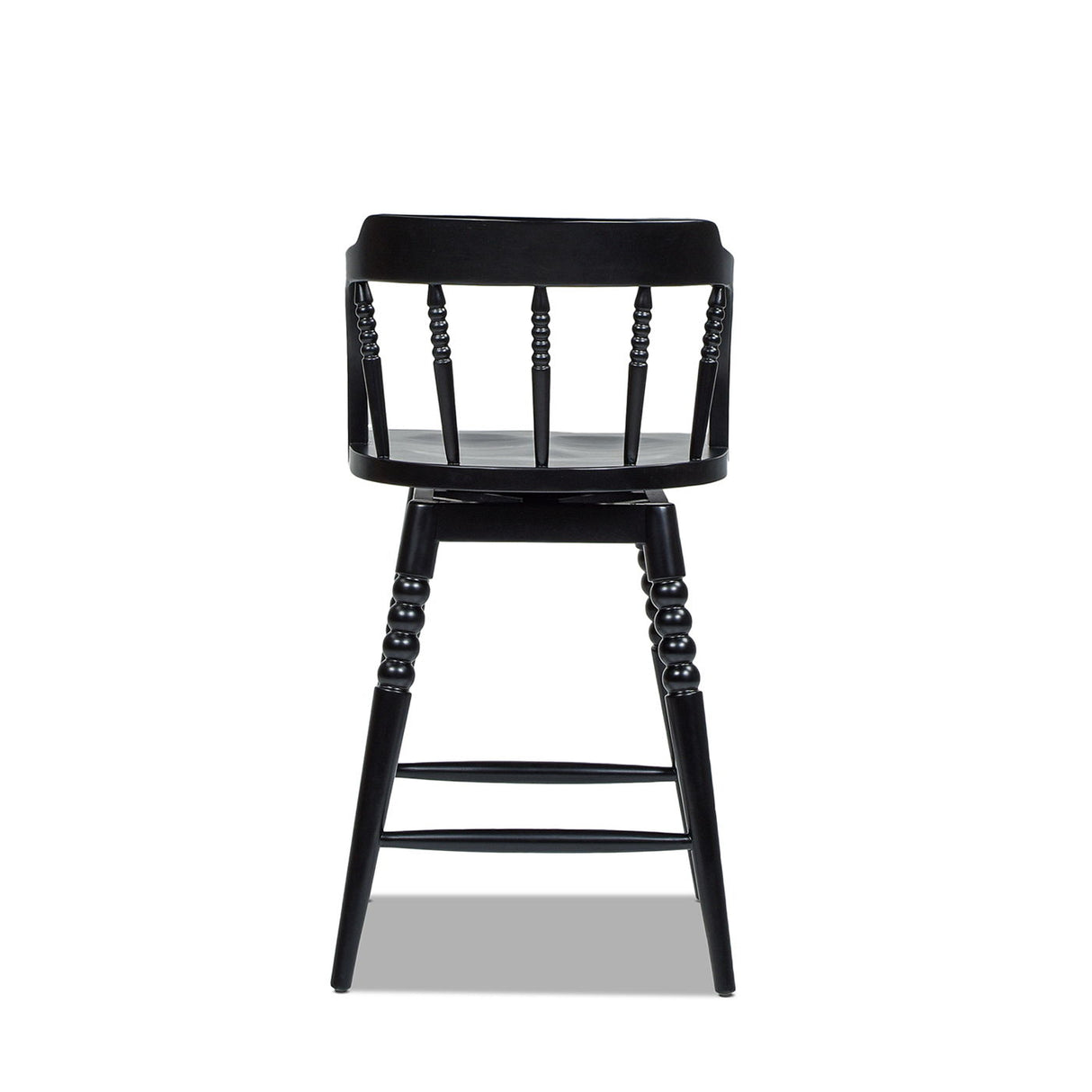 Breda - Turned Bubble Spindle Low Back Counter Stool - Black by Jennifer Taylor Home | Bel Furniture
