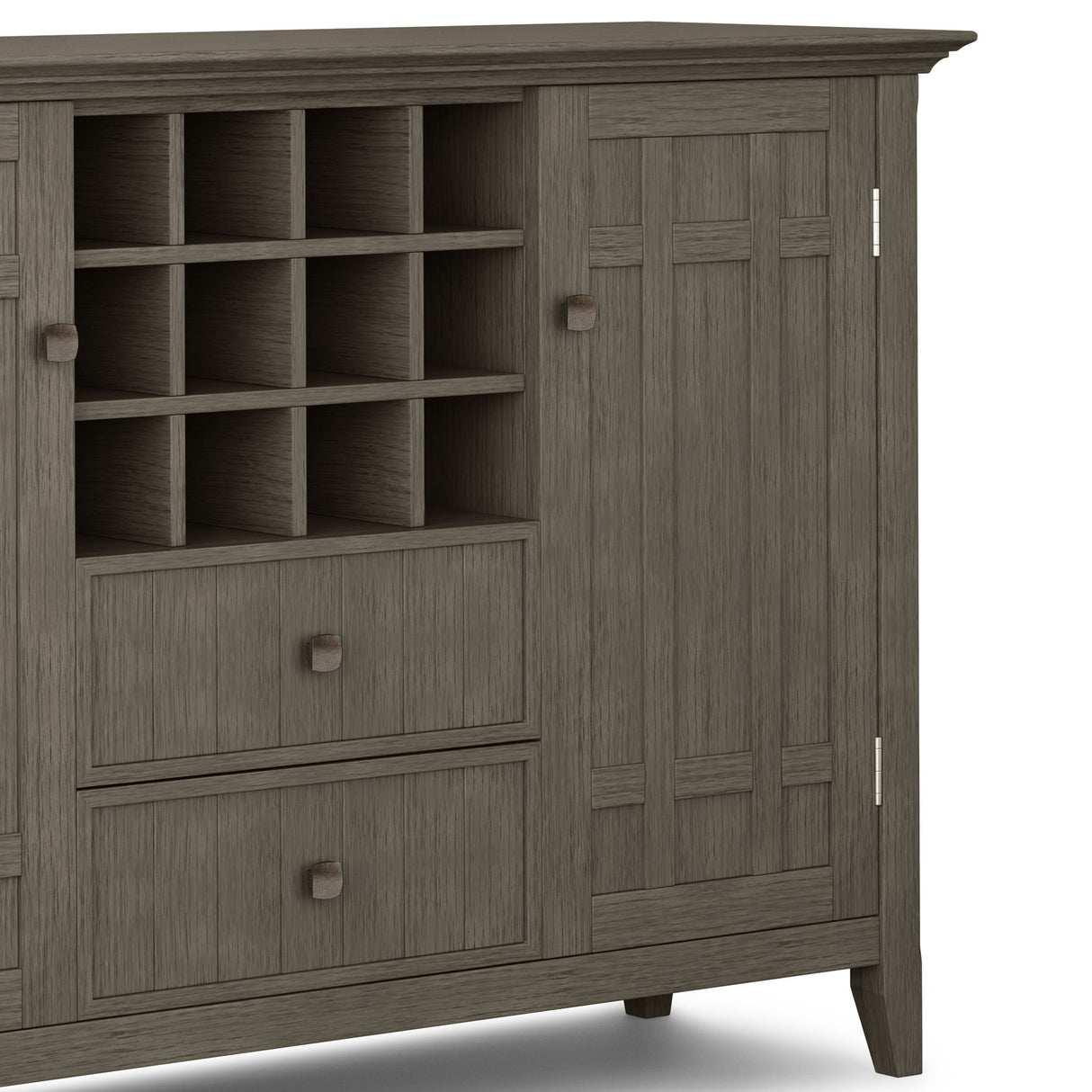 Bedford - Sideboard Buffet And Wine Rack by Simpli-Home | Bel Furniture