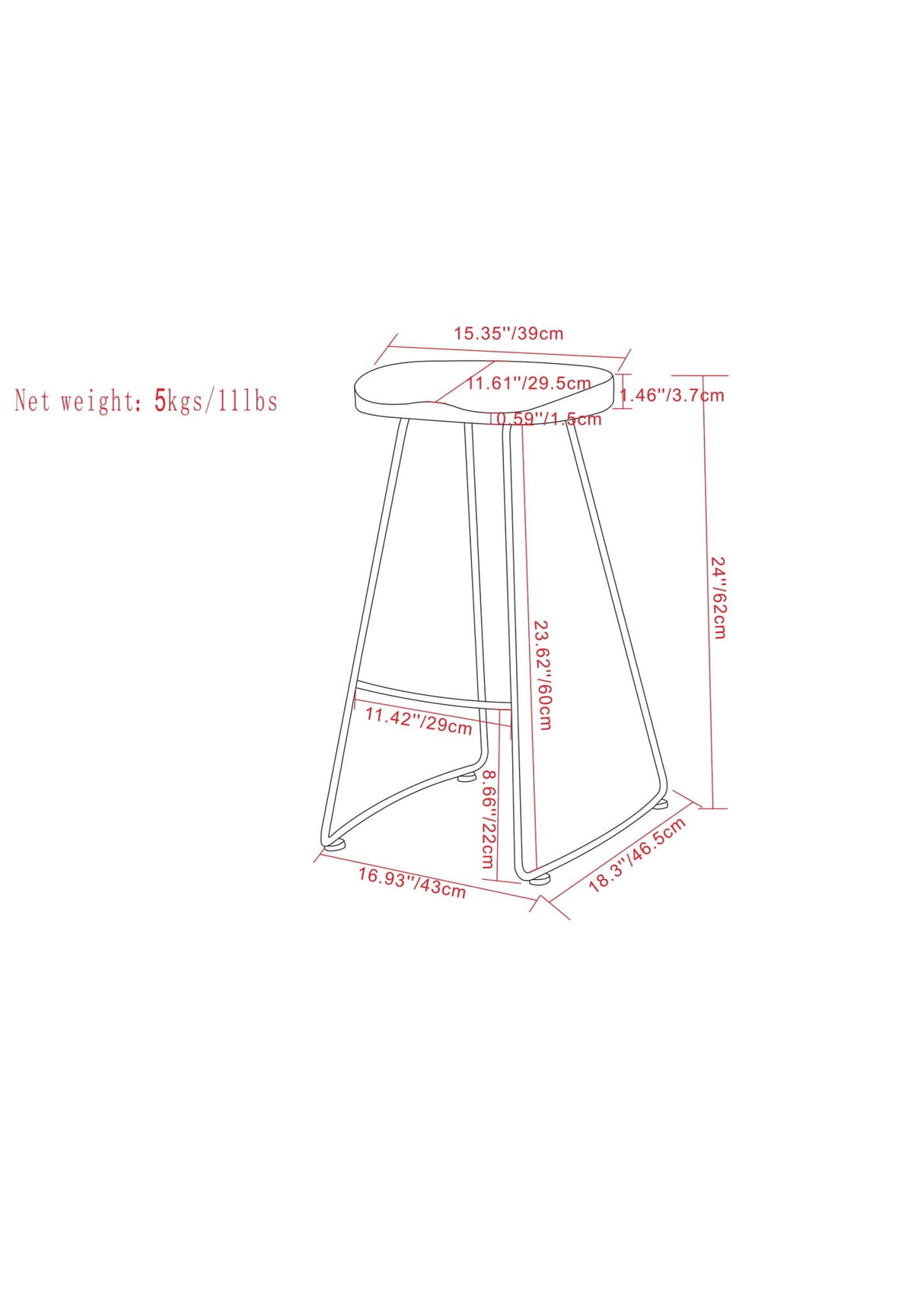 Amberly - Rustic Saddle Bar Stool (Set of 2) by Simpli-Home | Bel Furniture