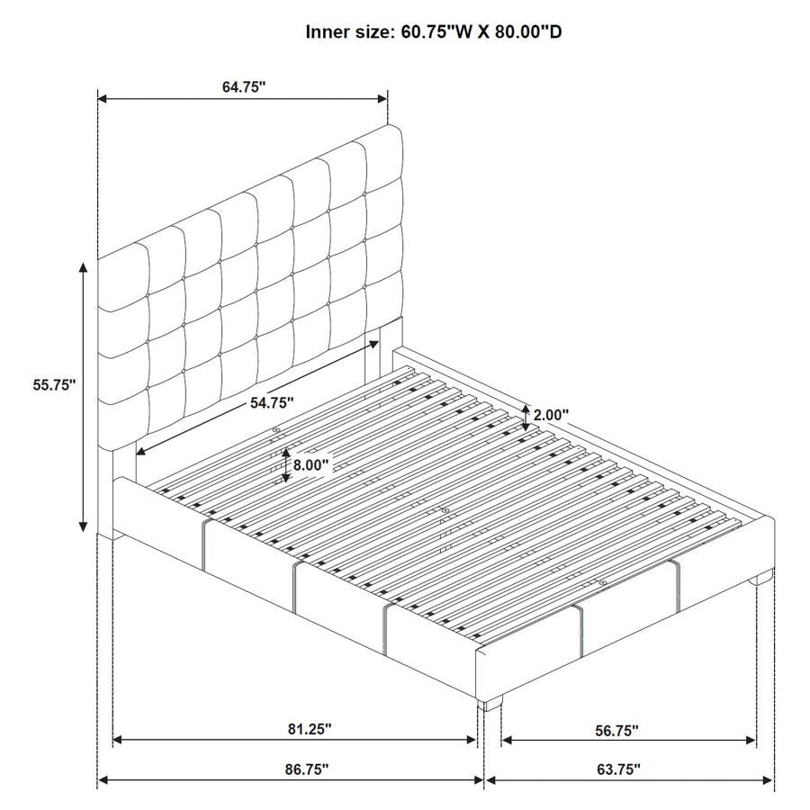 Medley - Genuine Leather Platform Bed