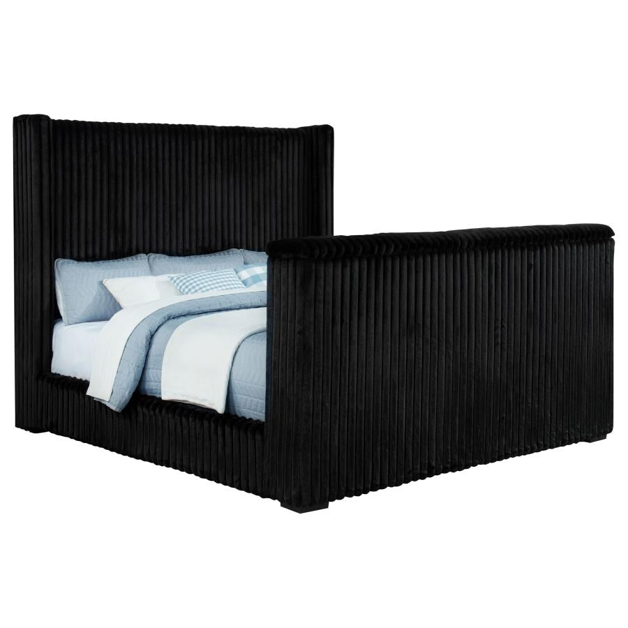 Centergrove - Upholstered Wingback TV Bed