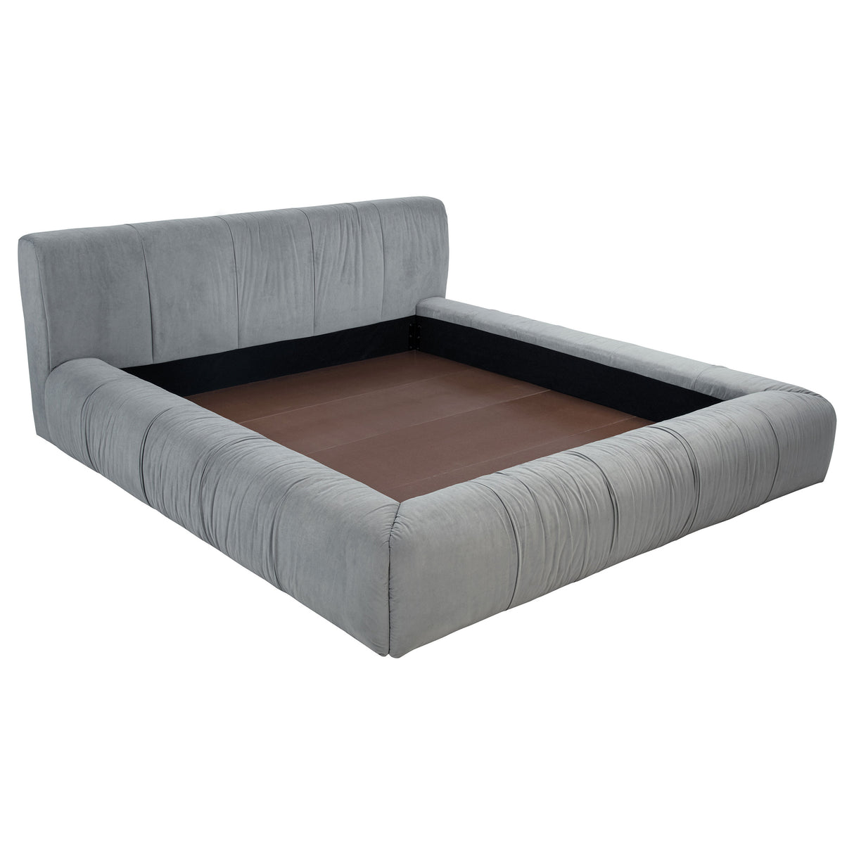 Wilshire Upholstered Platform Bed Grey