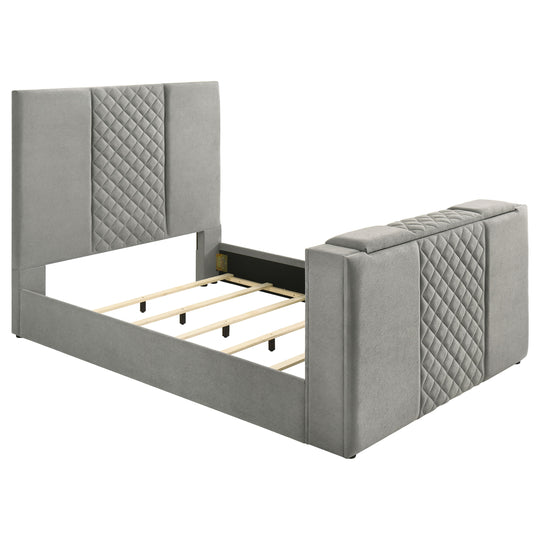 Tara - Upholstered Panel TV Bed