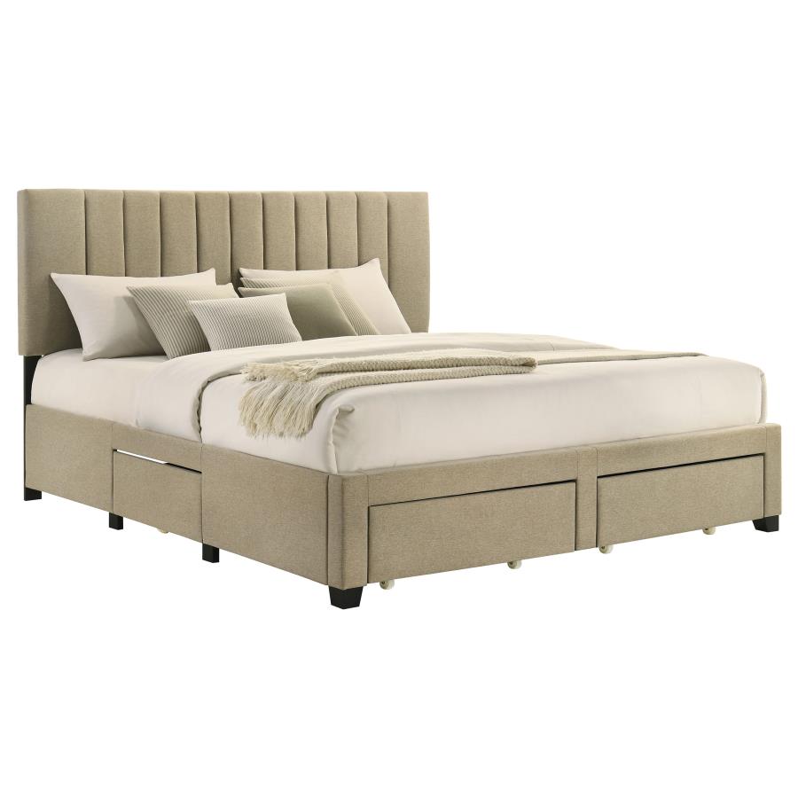 Wheatland - 4-Drawer Upholstered Storage Bed