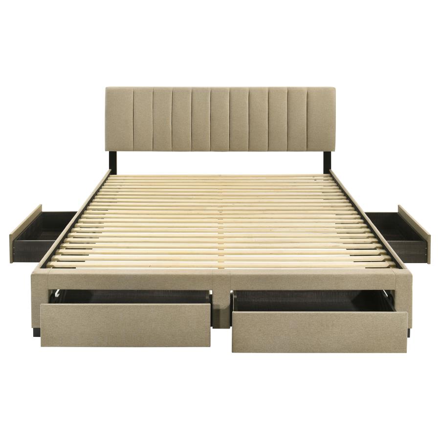 Wheatland - 4-Drawer Upholstered Storage Bed