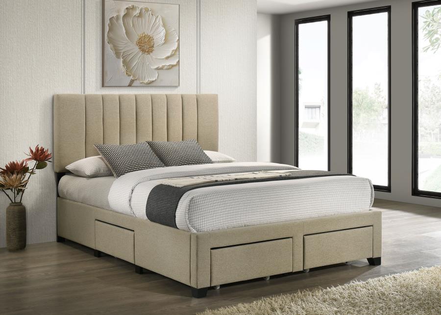 Wheatland - 4-Drawer Upholstered Storage Bed