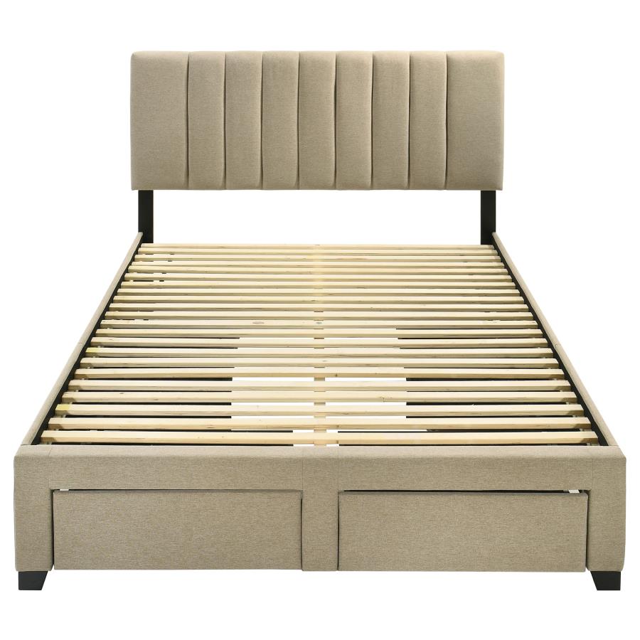 Wheatland - 4-Drawer Upholstered Storage Bed