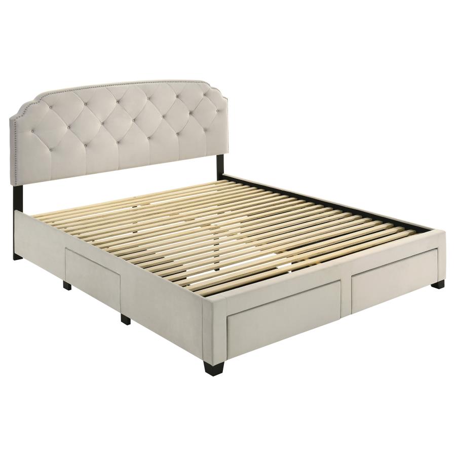 Marianna - 4-Drawer Upholstered Storage Bed