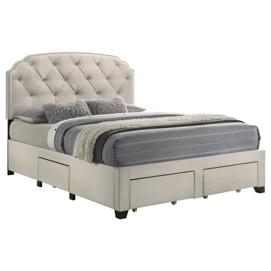 Marianna - 4-Drawer Upholstered Storage Bed