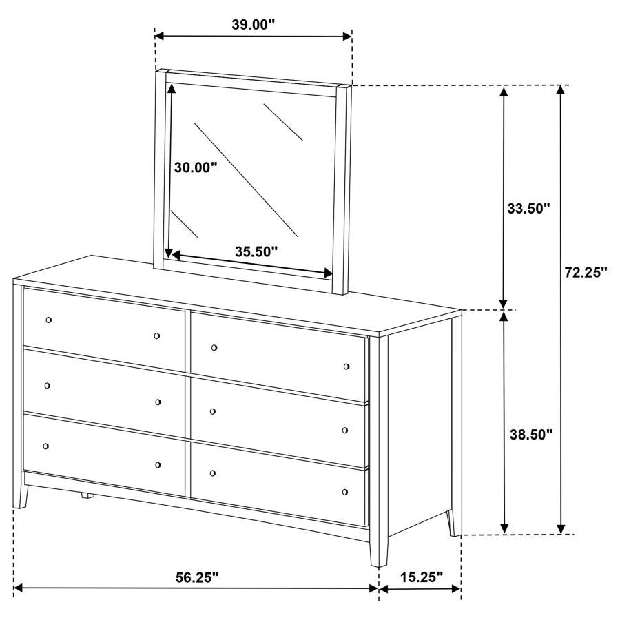 Wilkes - 6-Drawer Dresser by Coaster Fine Furniture | Bel Furniture