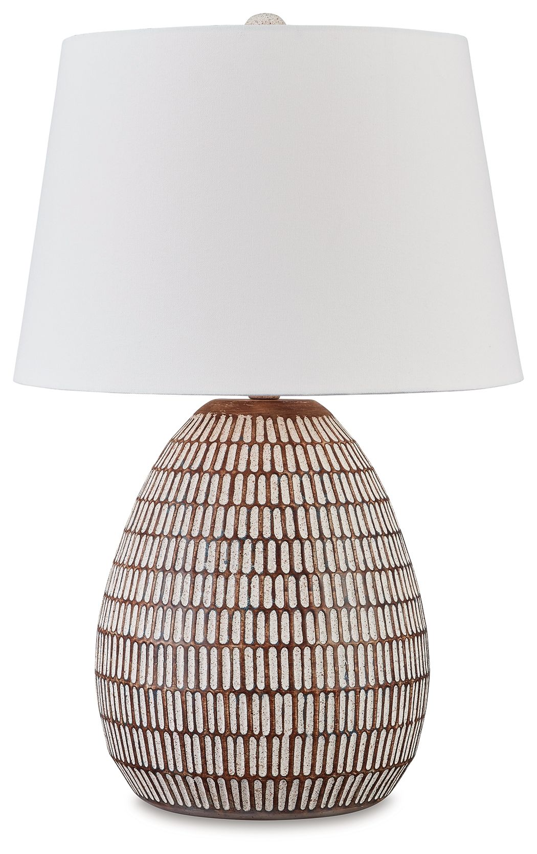 Darrich - Beige / White - Metal Table Lamp by Signature Design by Ashley® | Bel Furniture