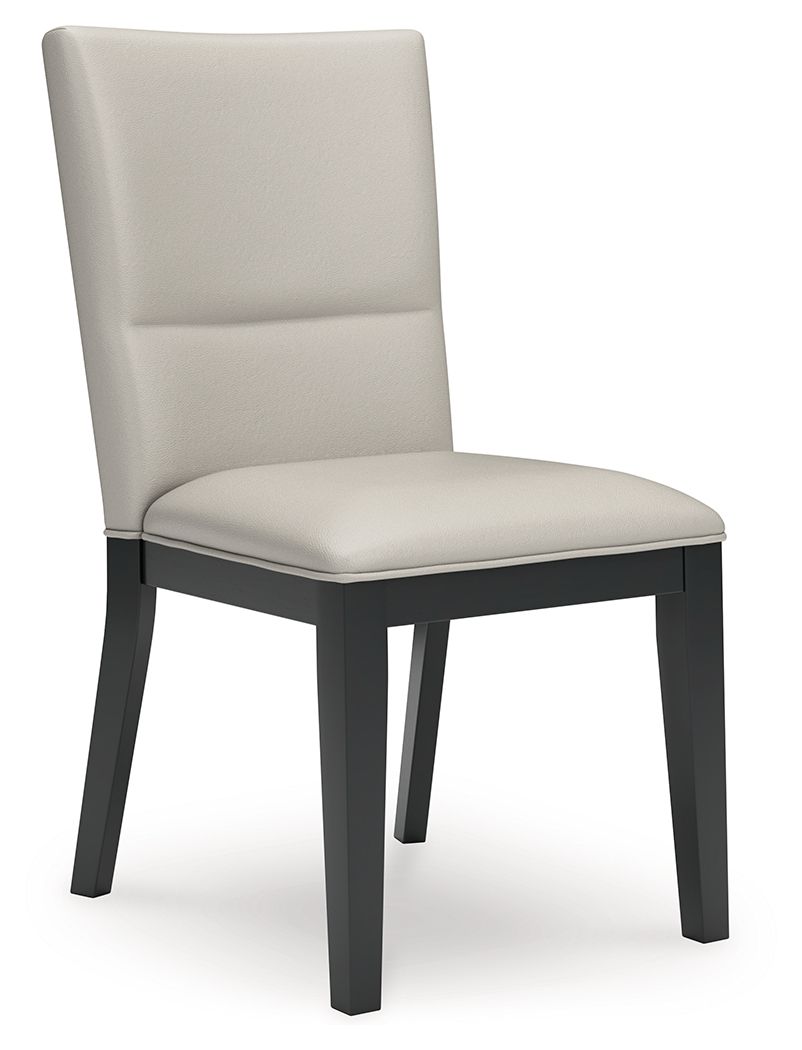 Glinari - Taupe / Black - Dining Upholstered Side Chair (Set of 2) by Signature Design by Ashley® | Bel Furniture