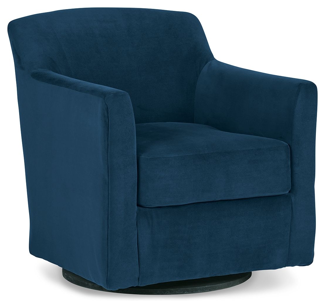 Bradney - Swivel Accent Chair Blue by Signature Design by Ashley® | Bel Furniture