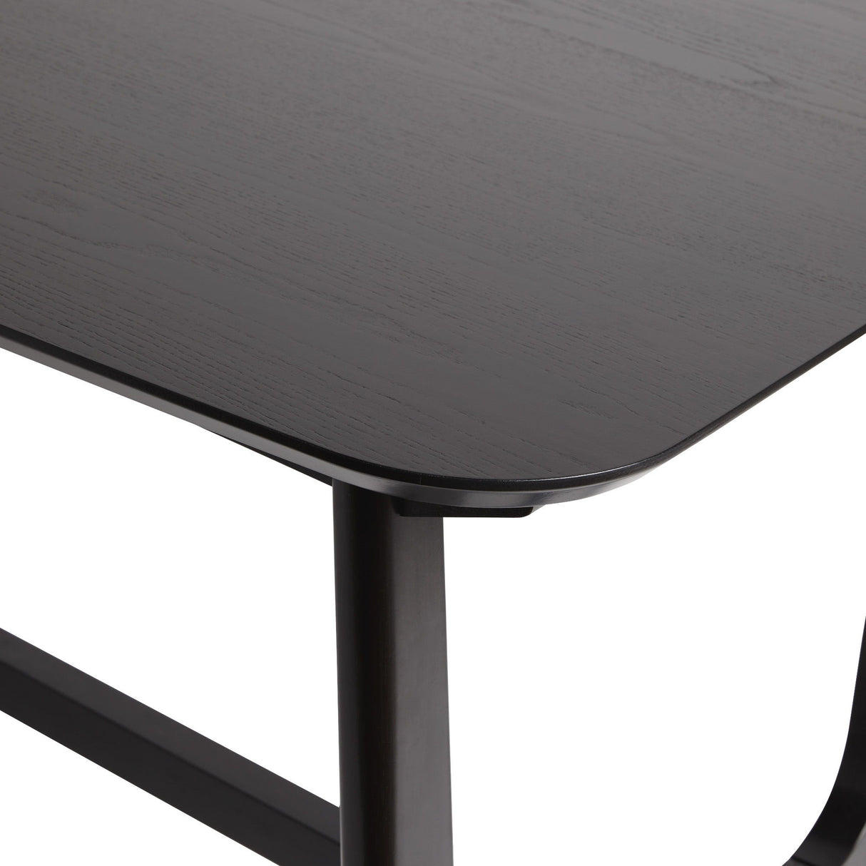 Lunara - Dining Table With Trestle Base - Black Ash