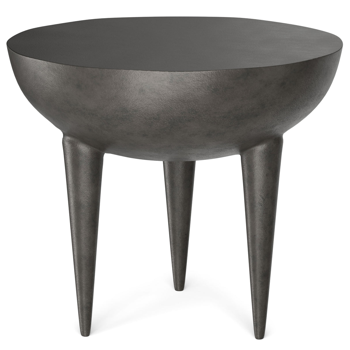 Otto - Cast Aluminum Side Table - Black by Simpli-Home | Bel Furniture