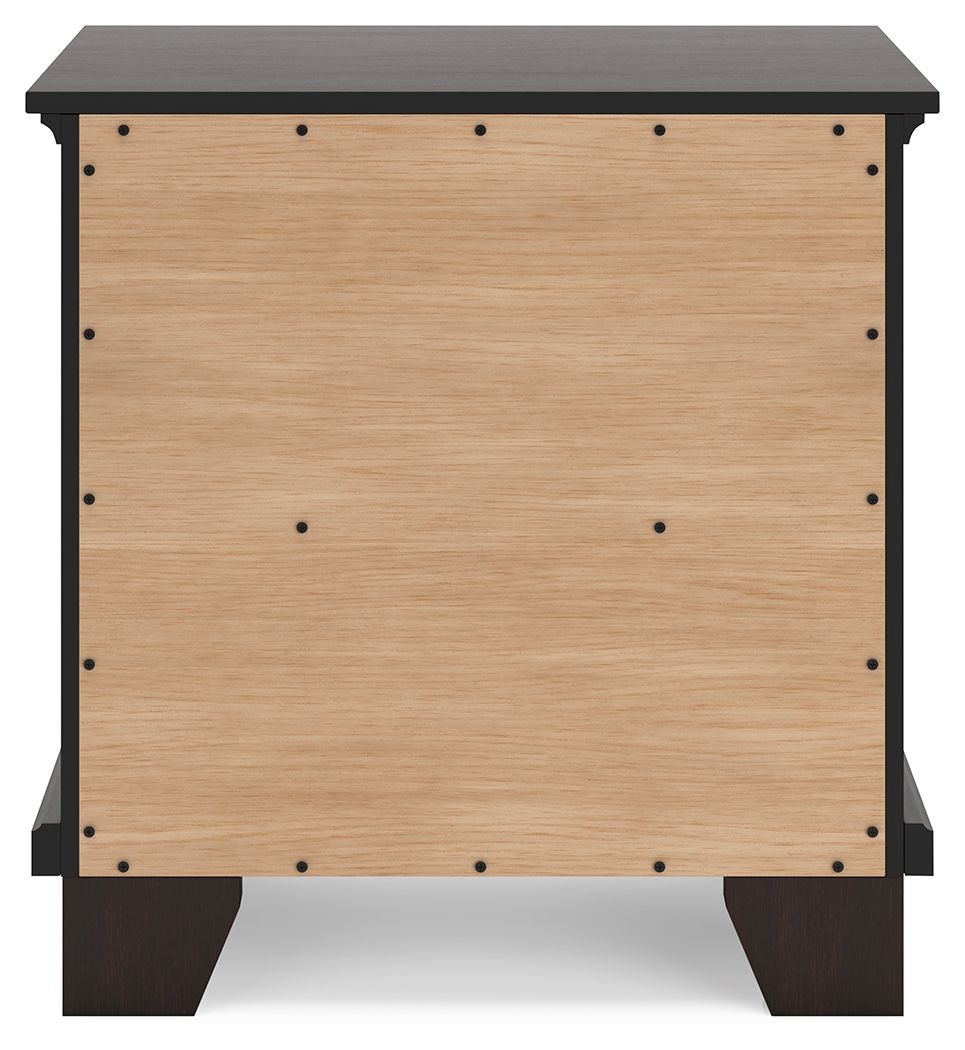 Covetown - Dark Brown - Two Drawer Night Stand by Signature Design by Ashley® | Bel Furniture