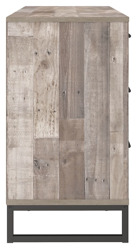 Neilsville - Whitewash - Six Drawer Dresser - Vinyl-Wrapped by Signature Design by Ashley® | Bel Furniture