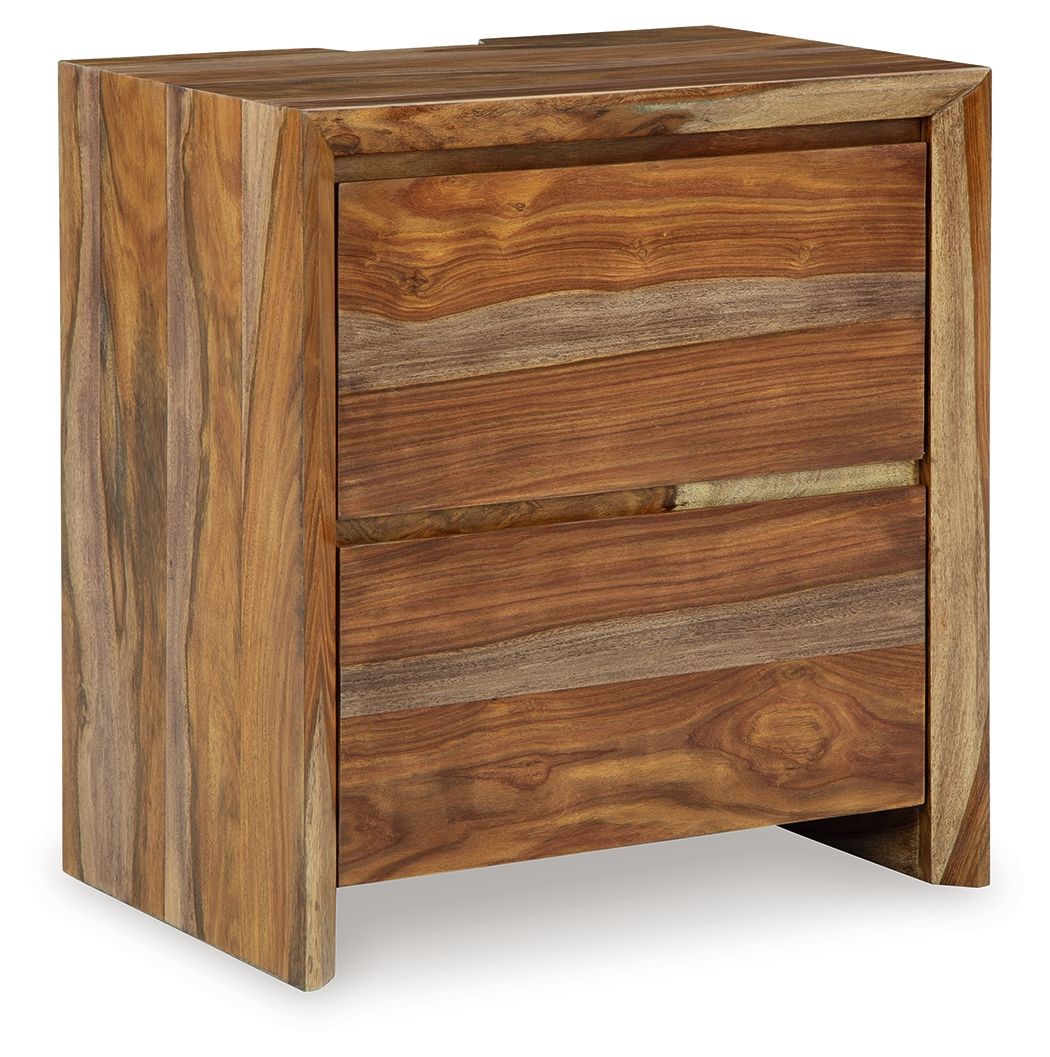 Dressonni - Brown - Two Drawer Night Stand by Signature Design by Ashley® | Bel Furniture
