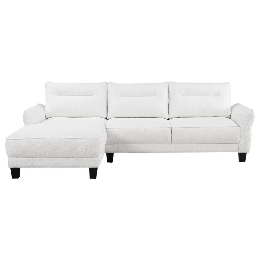Caspian - Upholstered Curved Arm Chaise Sectional Sofa by Coaster Fine Furniture | Bel Furniture