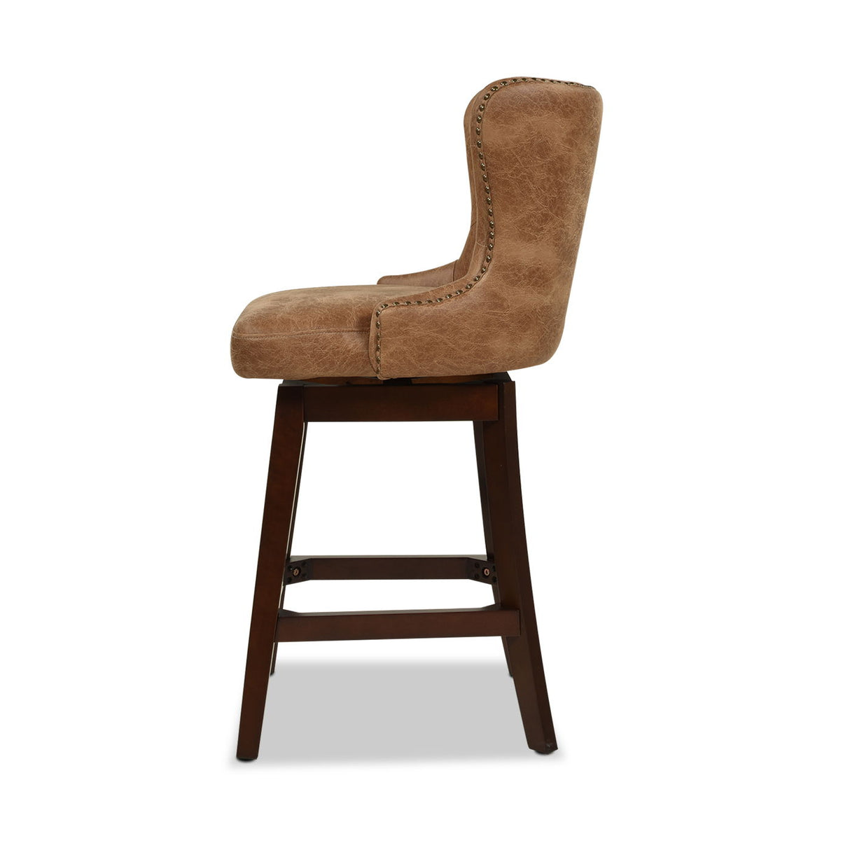 Holmes - Tufted High Back 360 Swivel Counter Height Barstool by Jennifer Taylor Home | Bel Furniture