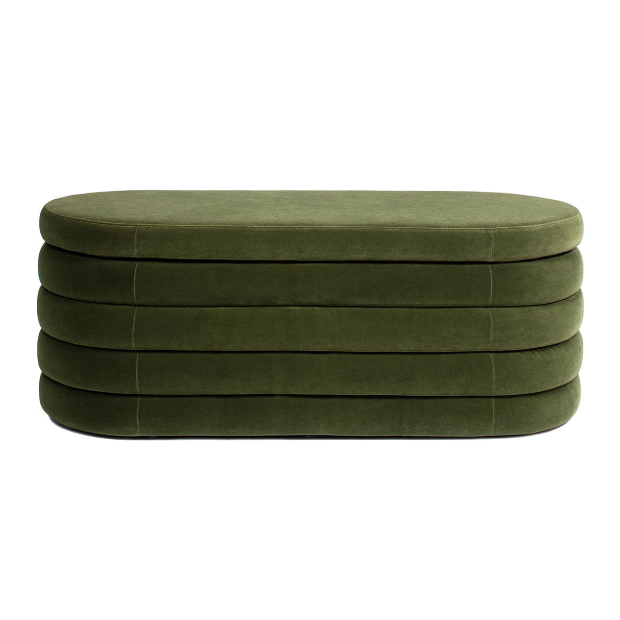 Fuji - Upholstered Oval Storage Bench by Jennifer Taylor Home | Bel Furniture
