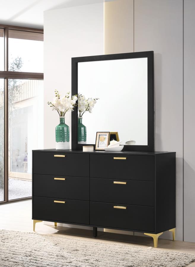 Kendall - 6-Drawer Dresser With Mirror by CoasterEveryday | Bel Furniture