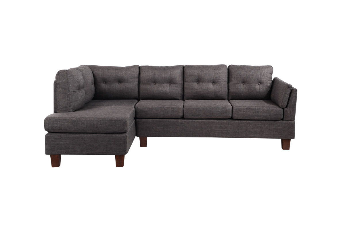 Dalia - Linen Modern Sectional Sofa With Chaise by Lilola Home | Bel Furniture