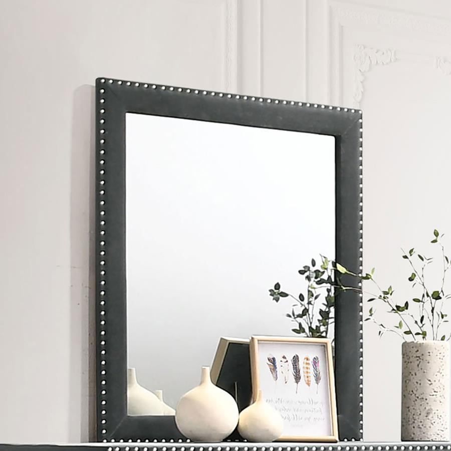 Melody - Upholstered Dresser Mirror by CoasterEveryday | Bel Furniture
