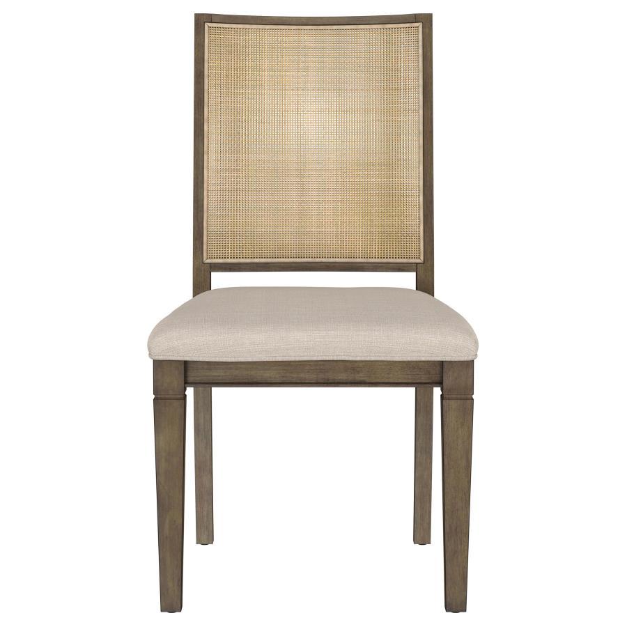 Matisse - Woven Rattan Back Dining Side Chair Brown (Set of 2) - Dark Brown by Coaster Fine Furniture | Bel Furniture