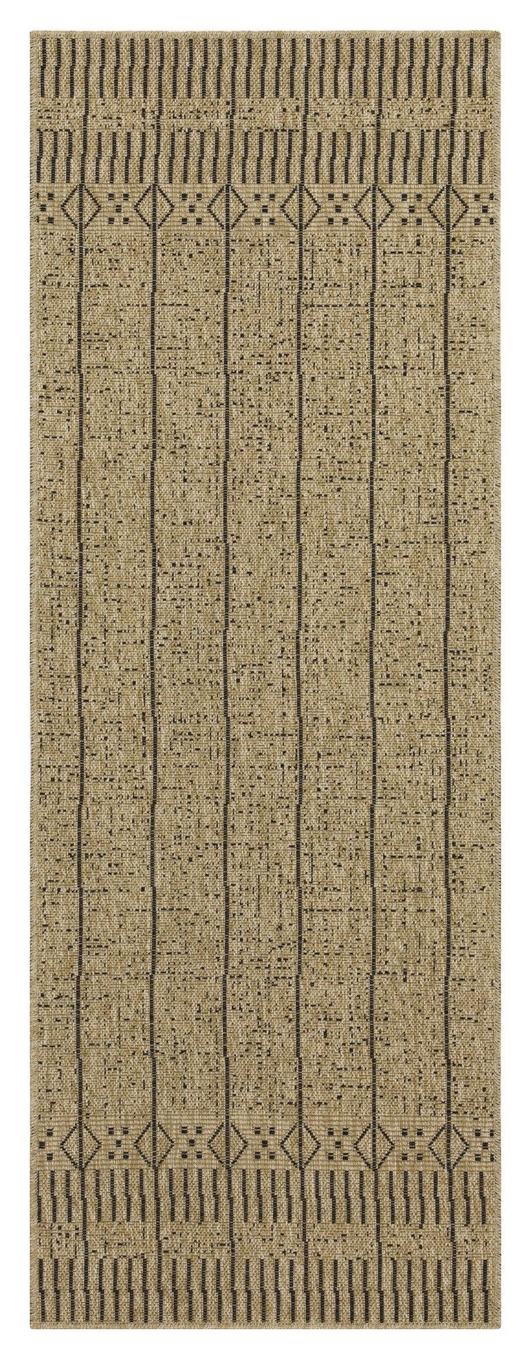 Earth - Indoor / Outdoor, Area Rug - Jute / Black Light Brown 4' x 6' by Icona Home Decor | Bel Furniture