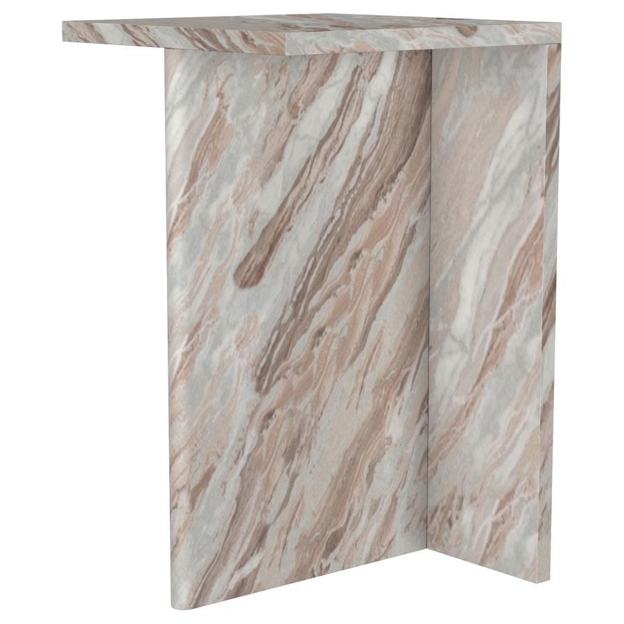 Bowdoin - Genuine Marble Accent Side Table - Gray by Coaster Fine Furniture | Bel Furniture