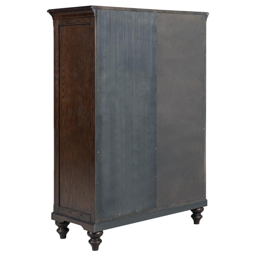 Andover - 6-Drawer Tempered Glass Door Chest - Dark Oak by Coaster Fine Furniture | Bel Furniture