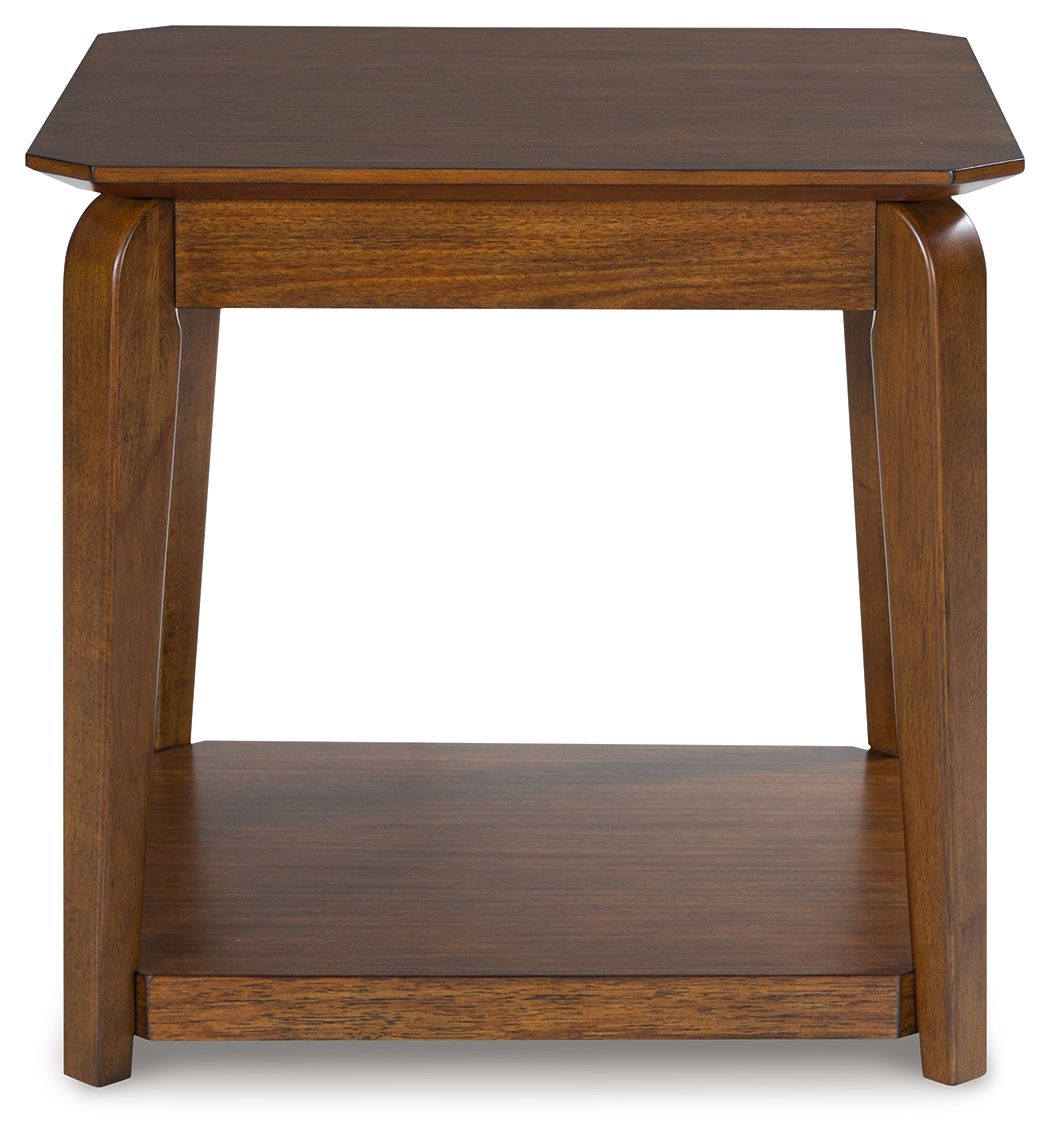 Trenmour - Medium Brown - Square End Table by Signature Design by Ashley® | Bel Furniture