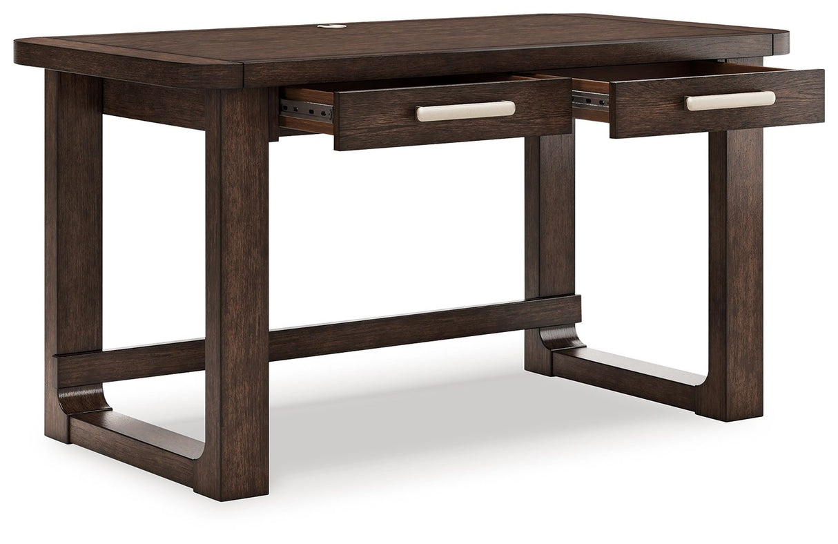 Breckington - Dark Brown - Home Office Desk by Signature Design by Ashley® | Bel Furniture