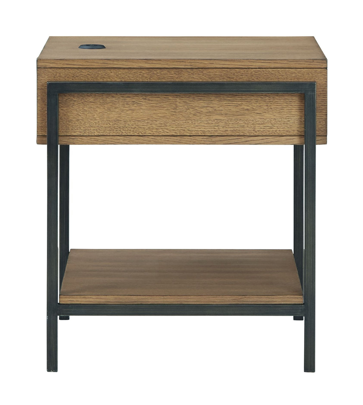 Fridley - Brown / Black - Rectangular End Table by Signature Design by Ashley® | Bel Furniture