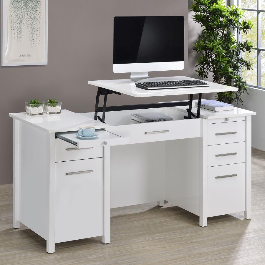 Dylan - 4-Drawer Lift Top Office Desk by CoasterEssence | Bel Furniture