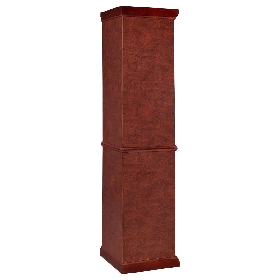 Appledale - 6-Shelf Corner Curio Display Cabinet - Medium Brown