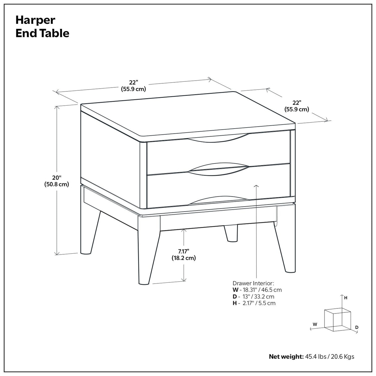 Harper - Handcrafted End Table