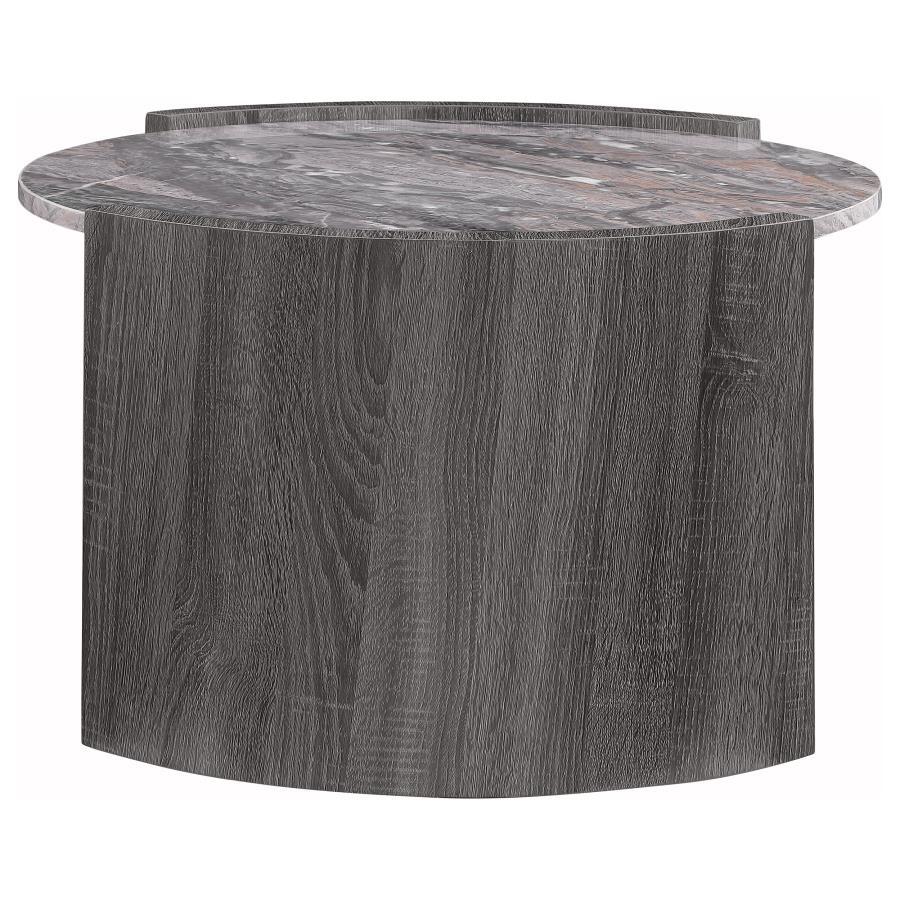 Gladstone - Round Faux Marble Top Table by Coaster Fine Furniture | Bel Furniture