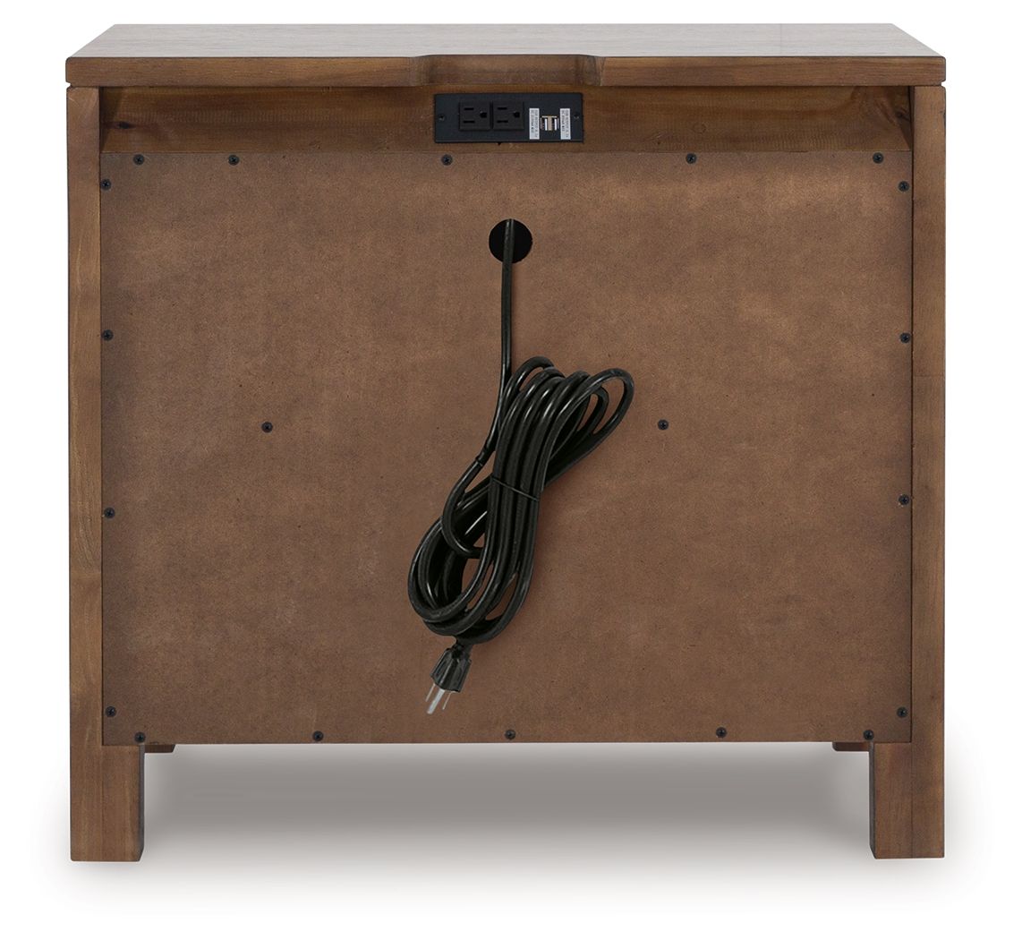 Cabalynn - Light Brown - Two Drawer Night Stand by Signature Design by Ashley® | Bel Furniture