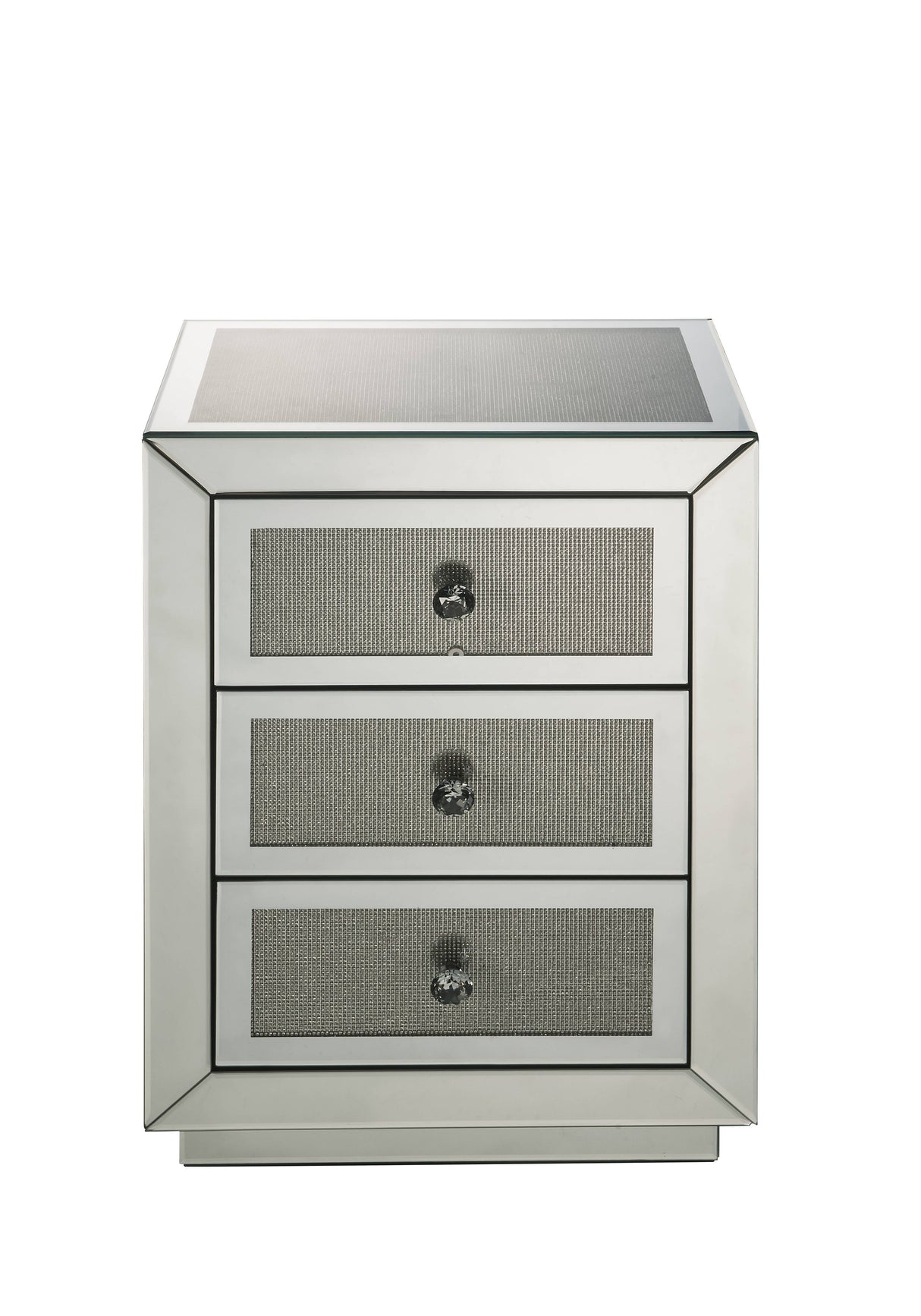 Noralie - Accent Table Mirrored / Faux Dimaonds - Silver by Urban Nest | Bel Furniture