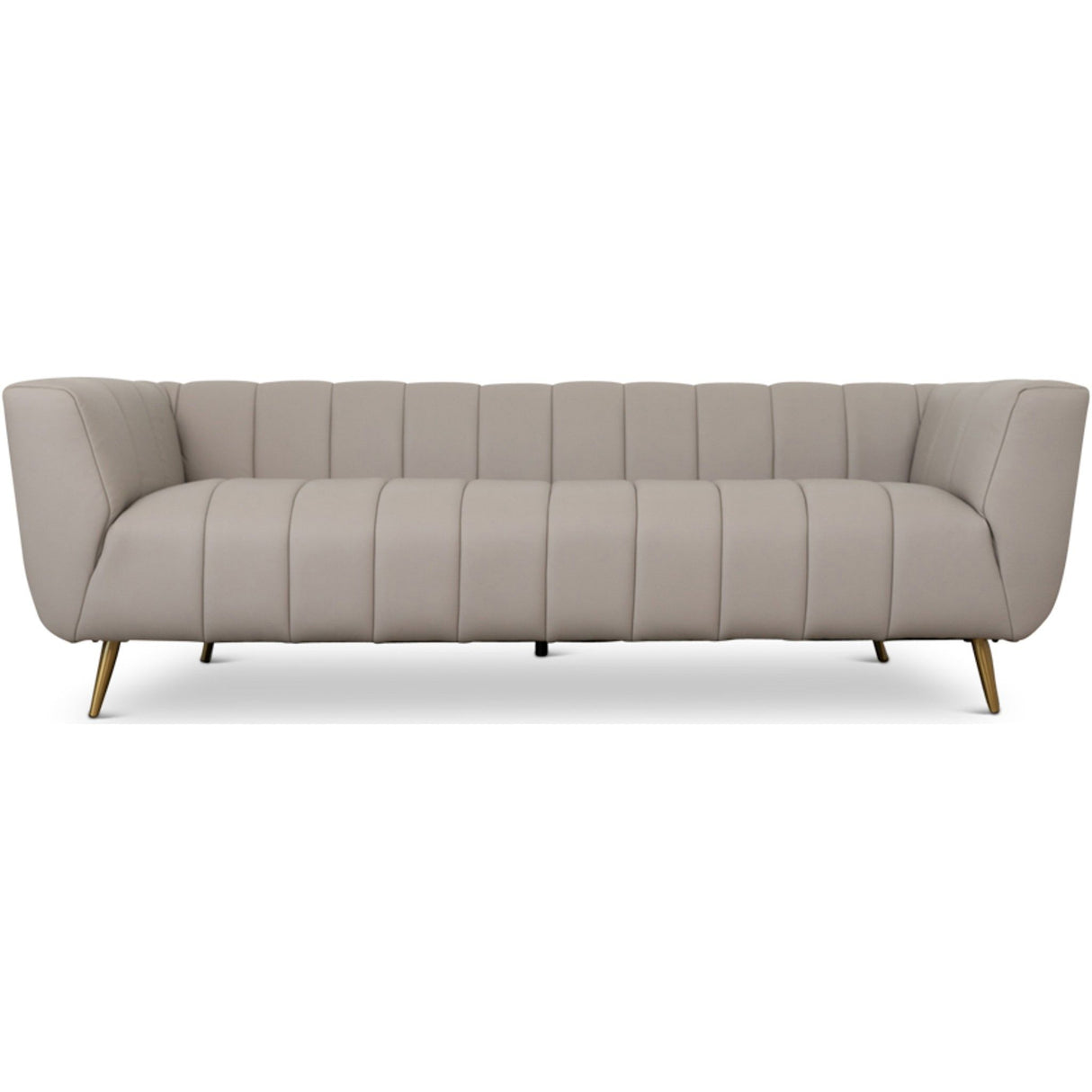 Lamattina - Genuine Italian Leather Channel Tufted Sofa