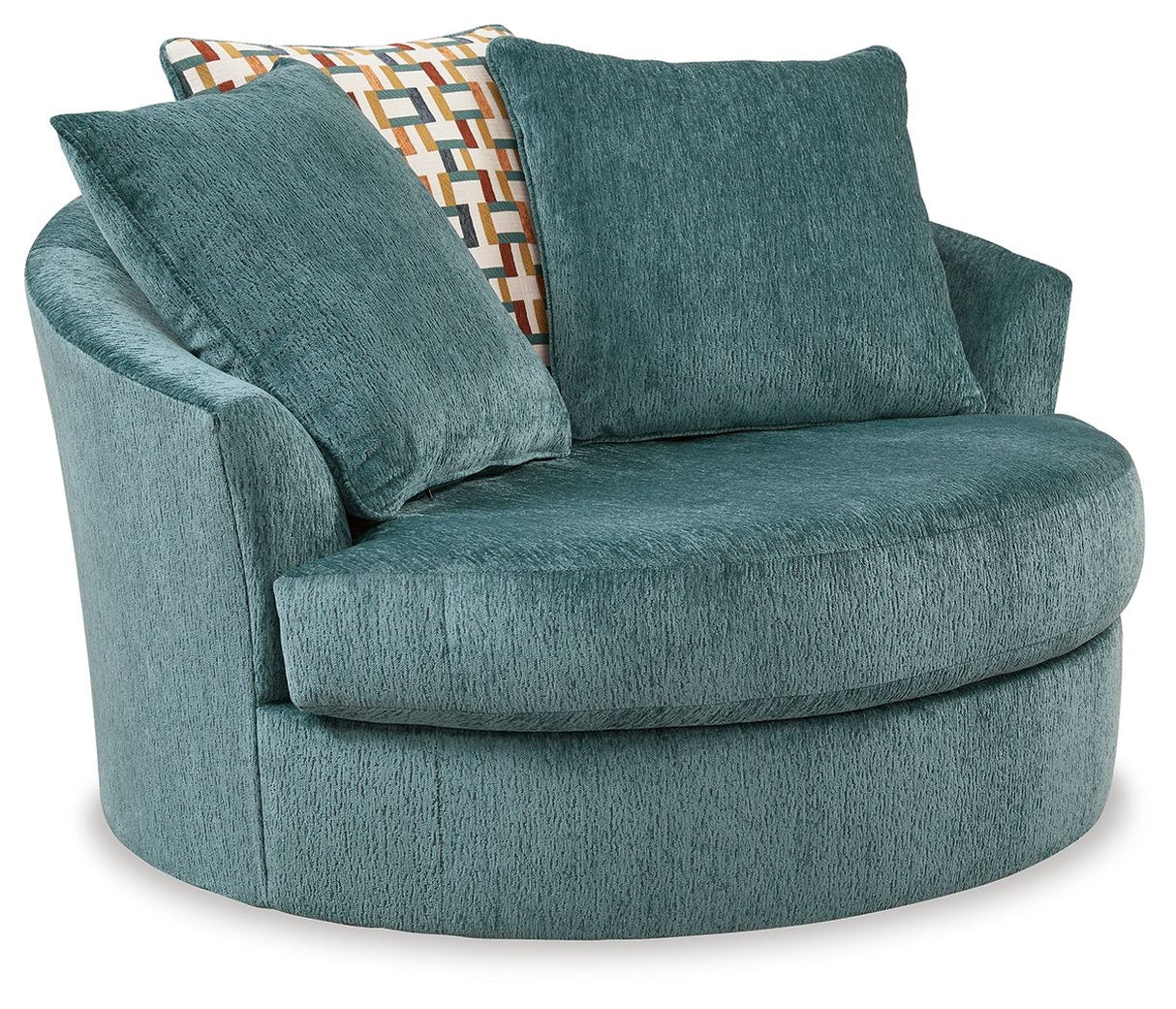 Laylabrook - Oversized Swivel Accent Chair Blue by Ashley® | Bel Furniture