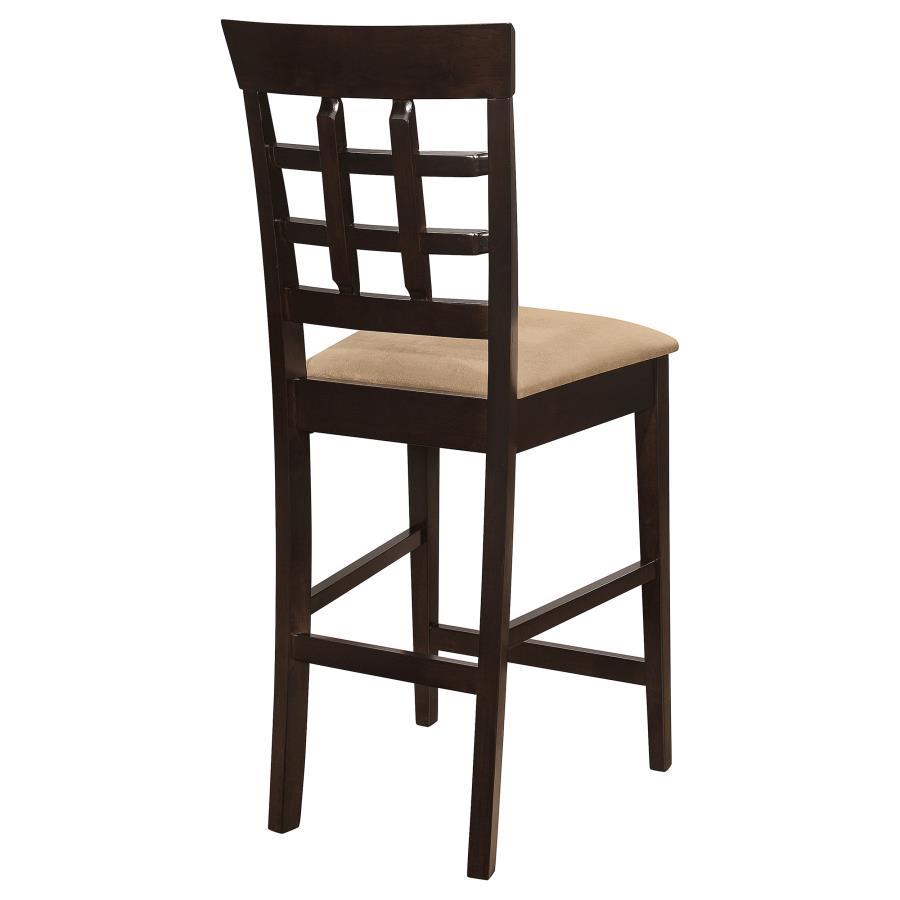 Gabriel - Lattice Back Counter Chair (Set of 2) - Cappuccino by CoasterEveryday | Bel Furniture
