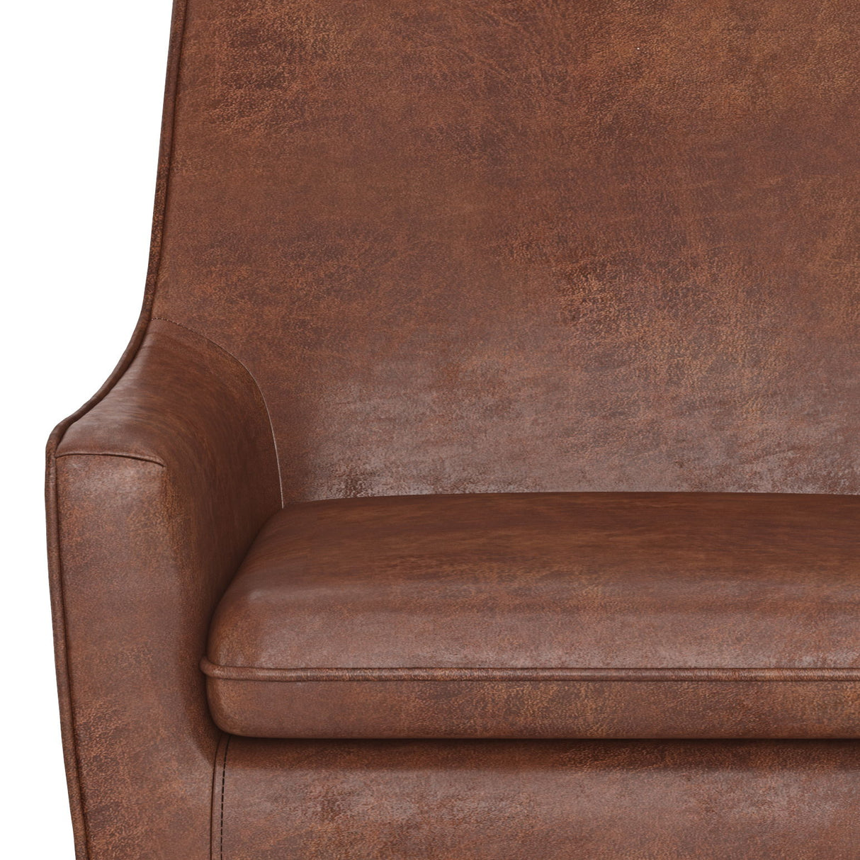 Robson - Accent Chair - Distressed Saddle Brown by Simpli-Home | Bel Furniture