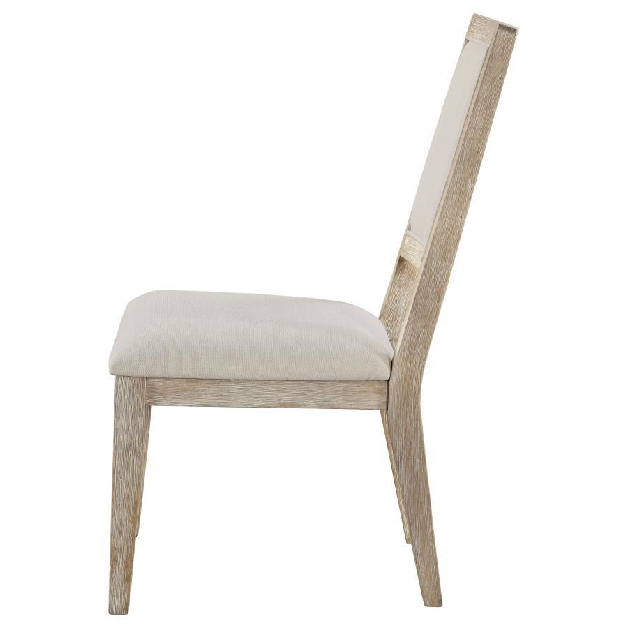 Trofello - Cushioned Dining Side Chair (Set of 2) - White Washed by Coaster Fine Furniture | Bel Furniture