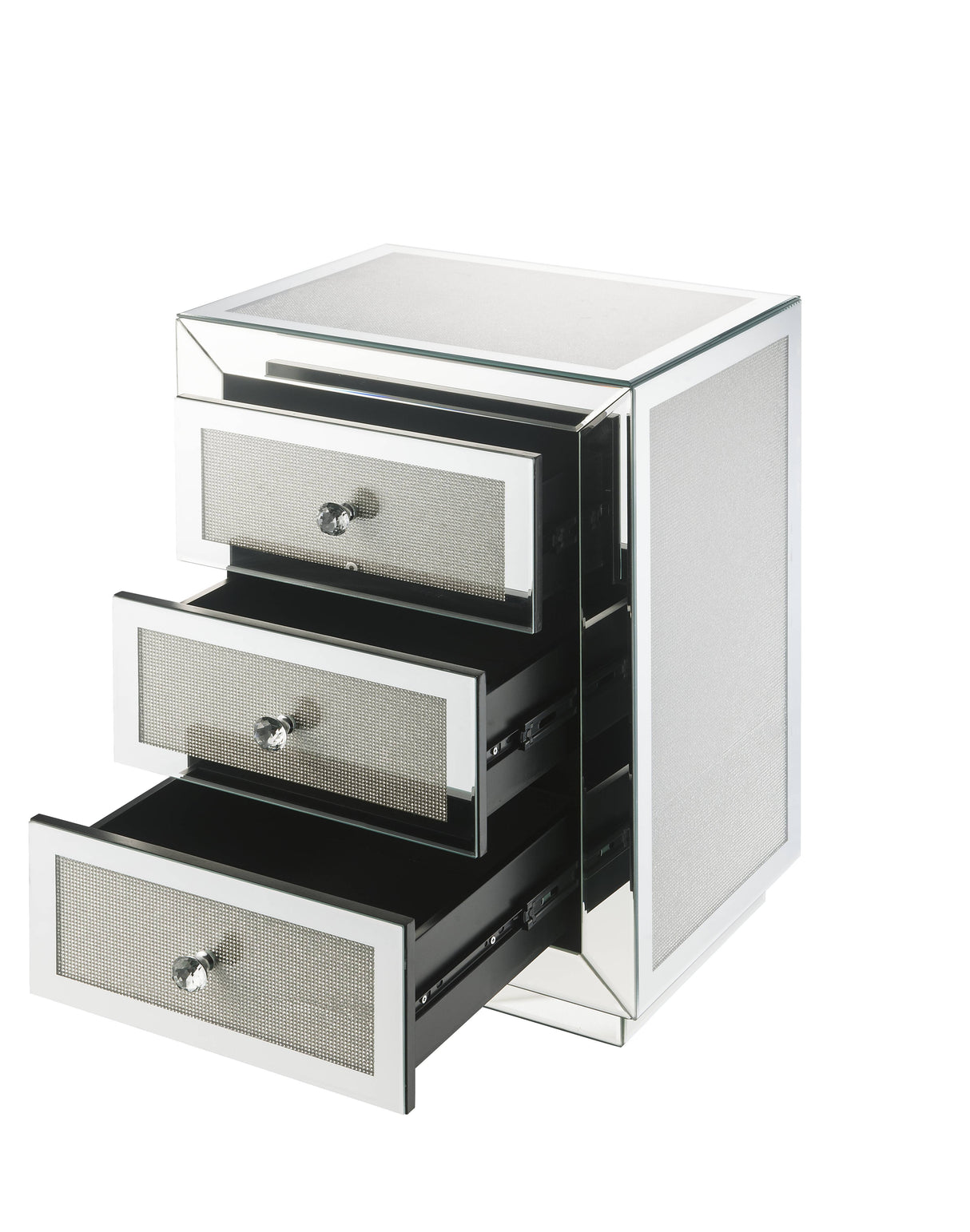 Noralie - Accent Table Mirrored / Faux Dimaonds - Silver by Urban Nest | Bel Furniture
