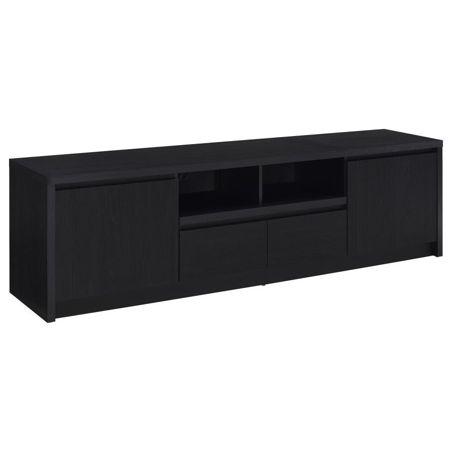 Winfield - 2-Door TV Stand Media Console Black 78"W x 15.5"D x 22"H by Coaster Fine Furniture | Bel Furniture